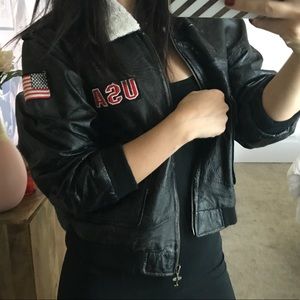 Vintage Bomber Jacket w/ Patches